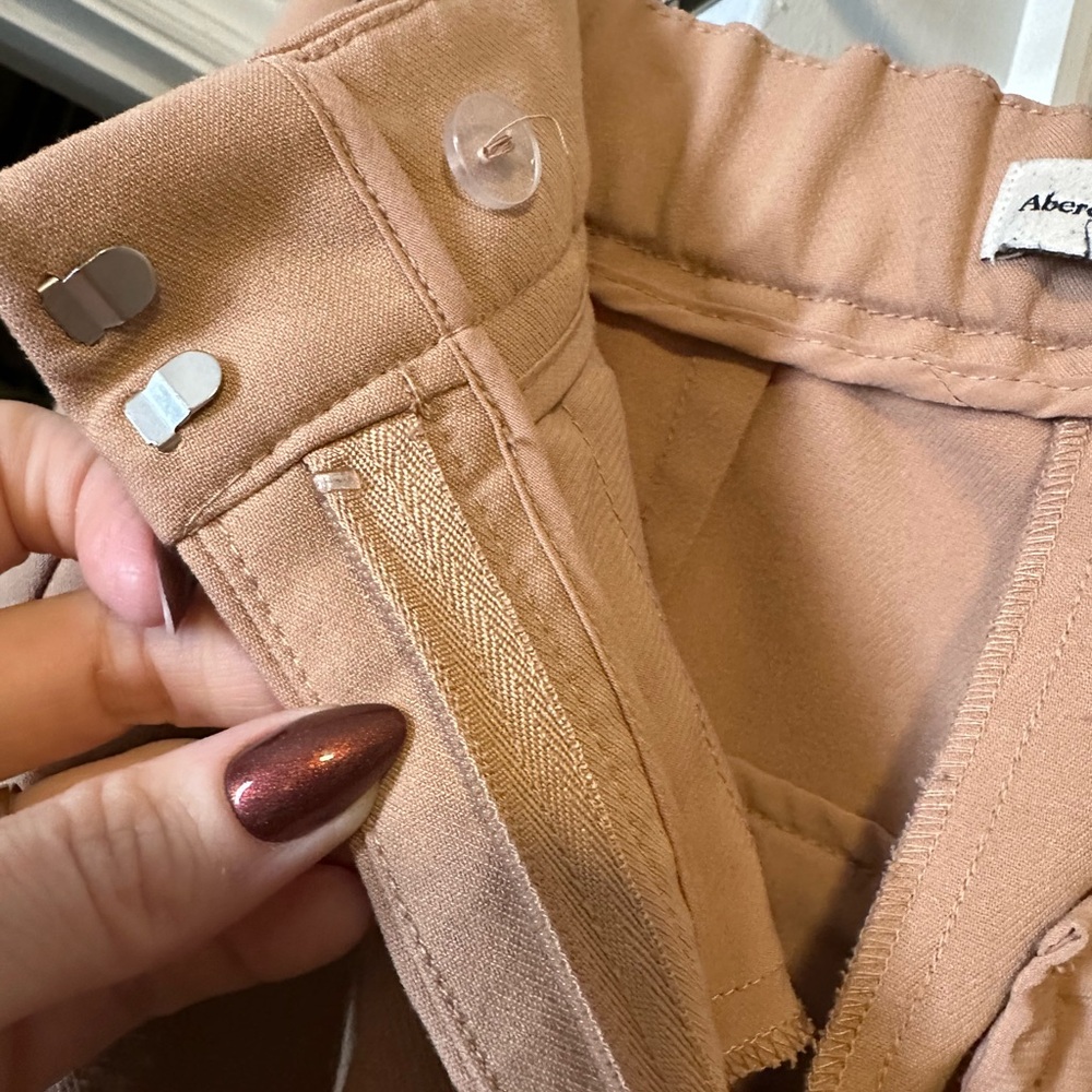 Abercrombie & Fitch Tan Wide-Leg Pants - Picture 4 of 5